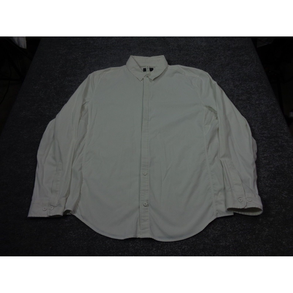 Lululemon Shirt Mens 2XL White Button Up Athelisure Cotton Blend Performance